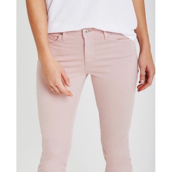 AG Cigarette Prima Mid Crop Jeans Rose Quartz Pink Size 25 - Picture 3 of 13
